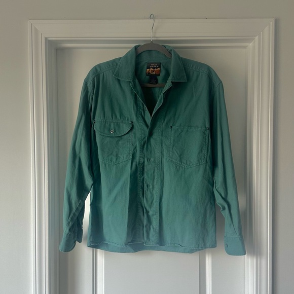 Vintage High Sierra Teal Cotton Button Up Top - Picture 1 of 3